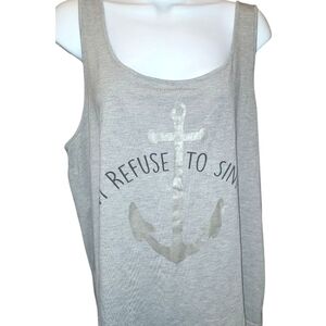 Gray Anchor Graphic Tank Top